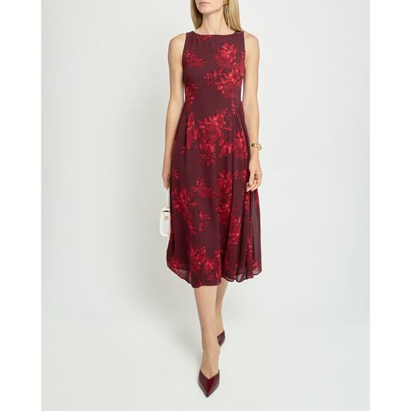 O.P.T. Dress Size 0 Red Foral - Picture 2 of 5